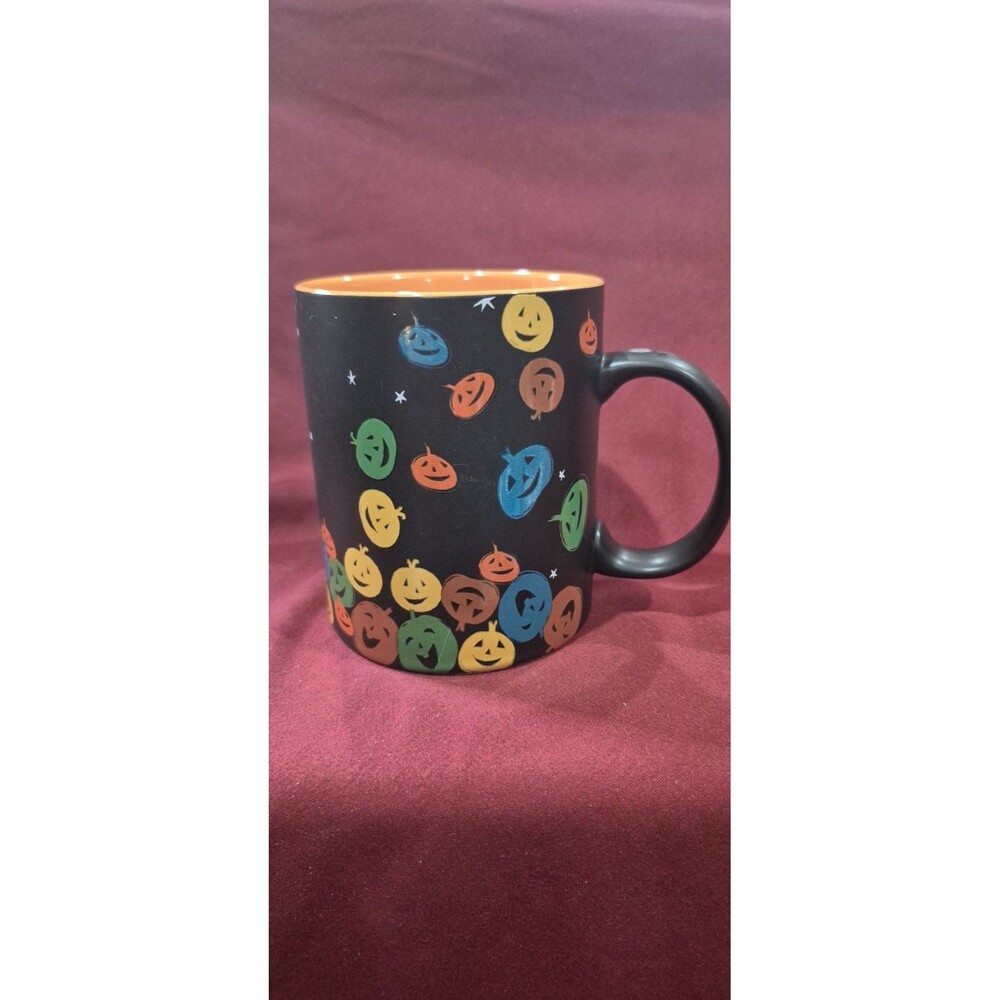 2007 Starbucks Halloween Jack-O-Lantern Pumpkins Coffee Cup Happy Pumpkins New